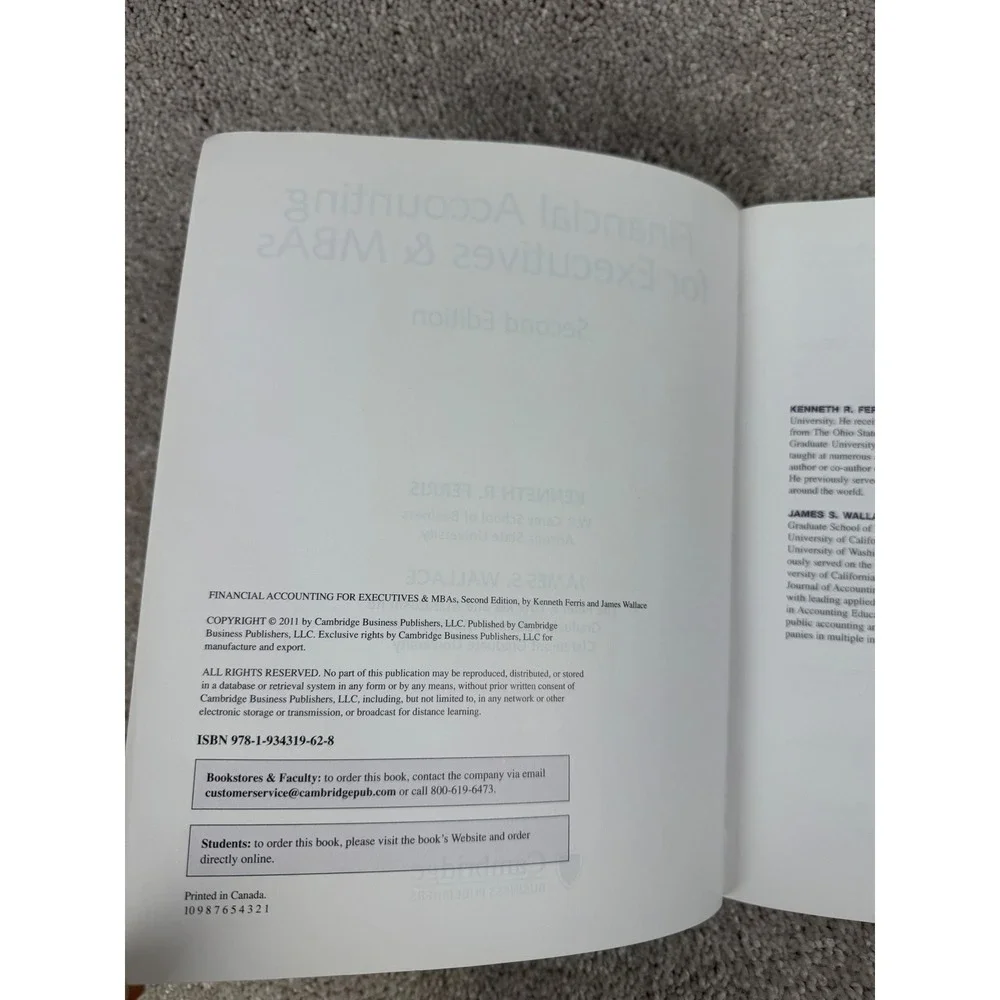 Financial Accounting for Executives and MBAs Second Edition Ferris Wallace